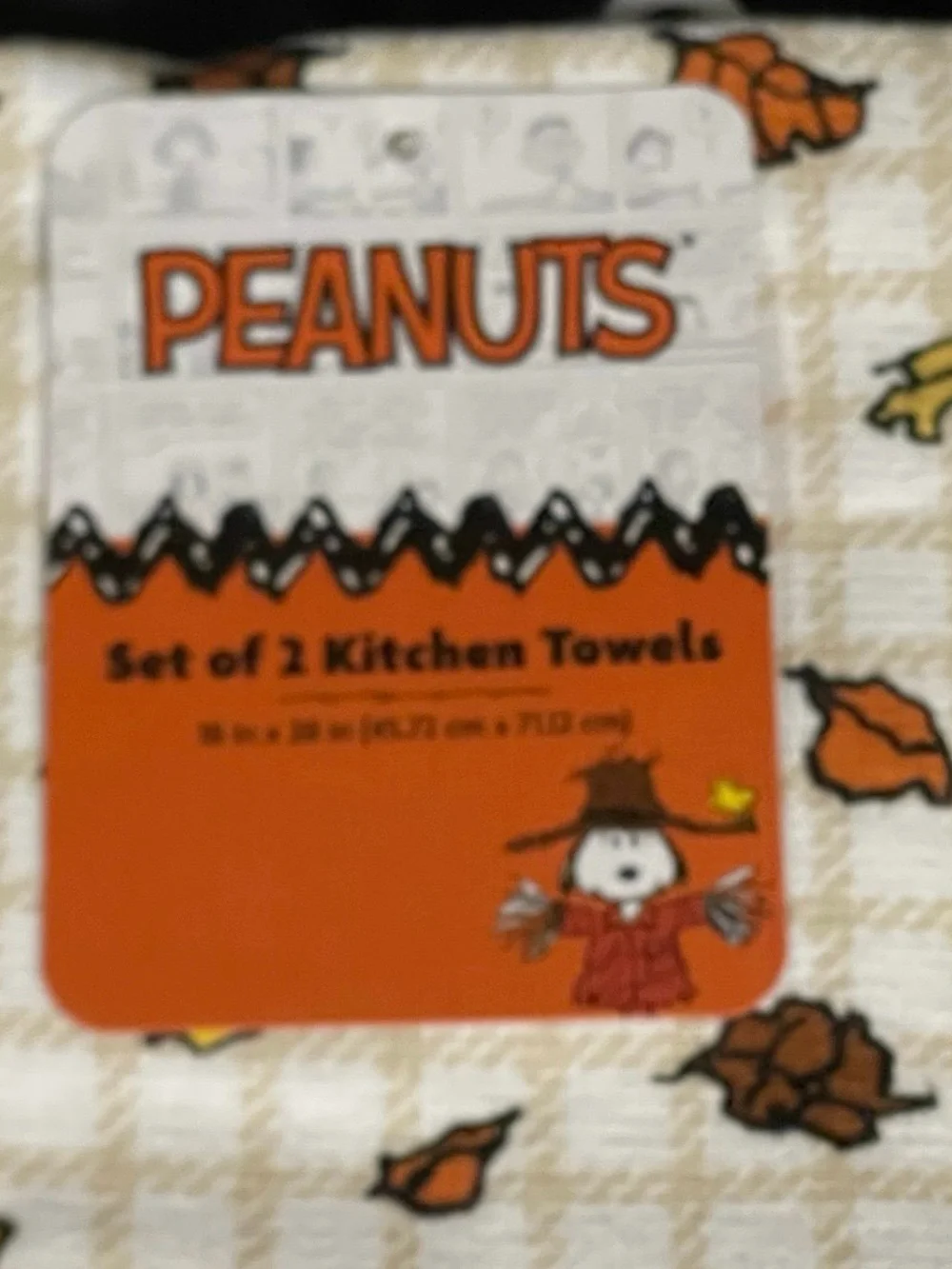 Peanuts Football Kitchen Towels, Set of 2 BOOT!